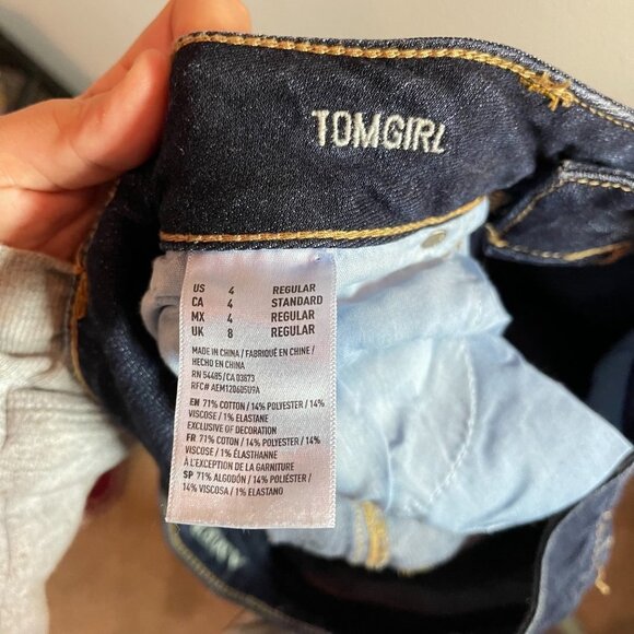 American Eagle Outfitters Super Stretch Tomgirl Size 4 Jeans - Picture 6 of 6